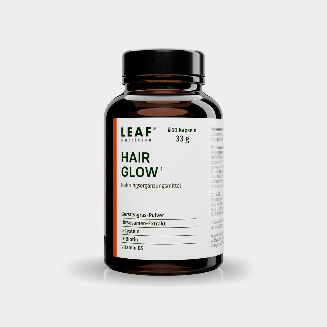 HAIR GLOW | Gerstengras, Hirsesamen, L-Cystein und D-Biotin
